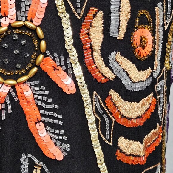 Free People Micro Mosaic Mini Dress Lavishly Beaded Sequined Party Cocktail - Picture 3 of 13